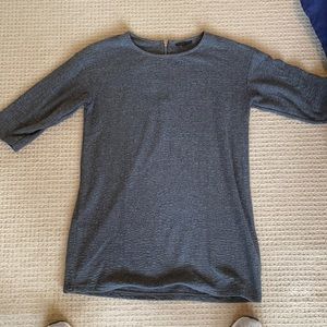 Women’s Top shop gray 3/4 sleeve gray tunic - zipper up back